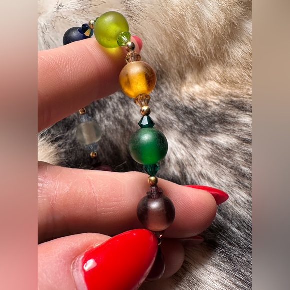 Multi-Color Glass Bead & Rhinestone Bracelet/LGBTQ+ - Picture 4 of 6